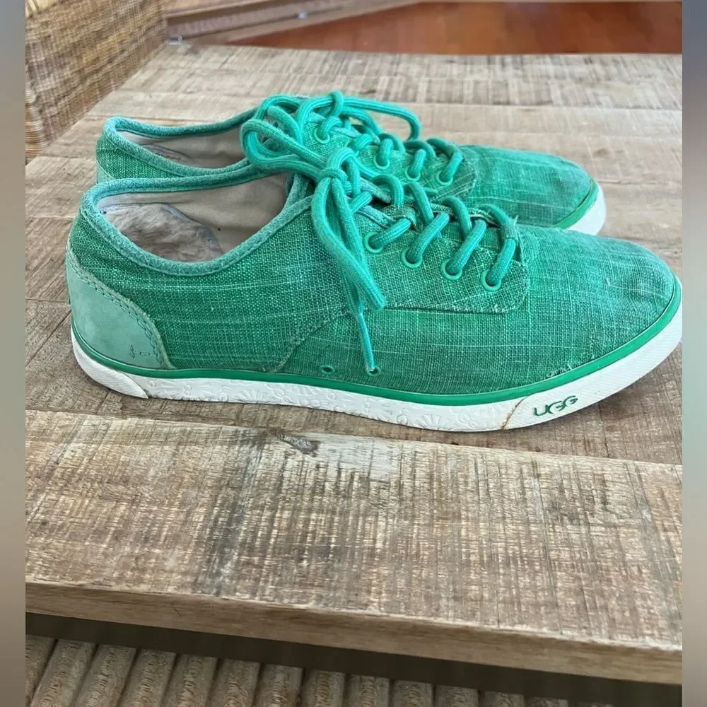 Ugg | Sherpa lined lime green sneakers | size 8